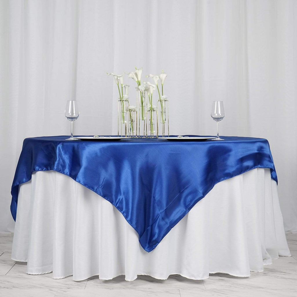 72" x 72" Satin Square Table Overlay Wedding Decorations LAY72_STN_ROY