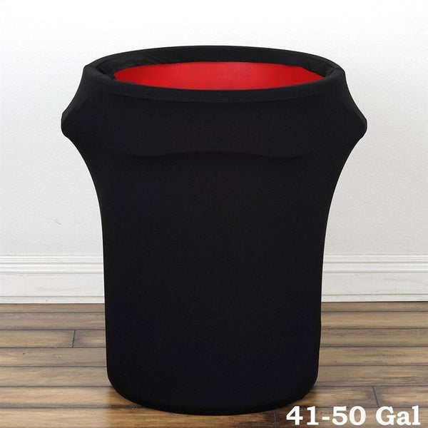 41-50 gallons Black Round Stretchable Spandex Trash Can Cover