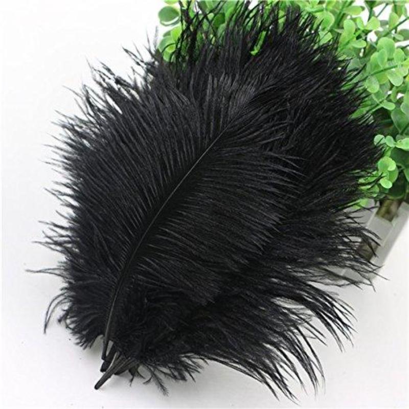 12 Large Authentic Ostrich Feathers 24 - 26 inches