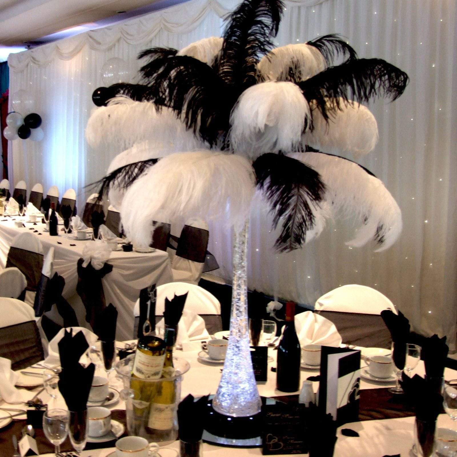 12 Large Authentic Ostrich Feathers 24 - 26 inches