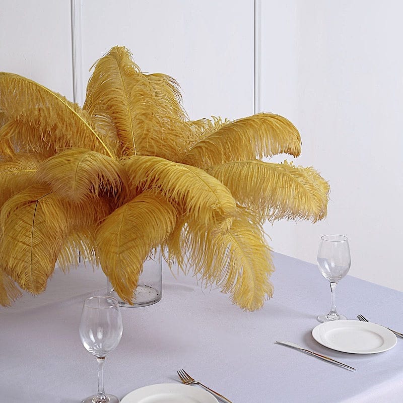 12 Large Authentic Ostrich Feathers 24 - 26 inches
