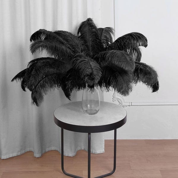 12 Large Authentic Ostrich Feathers 24 - 26 inches
