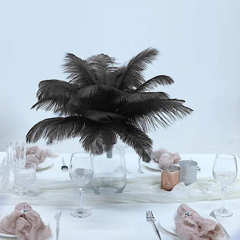 12 pcs 13 - 15 inches Genuine Ostrich Feathers