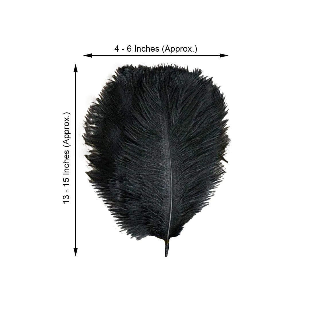 12 pcs 13 - 15 inches Genuine Ostrich Feathers