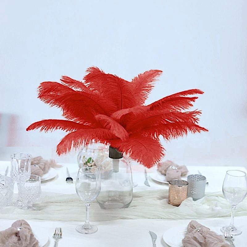 12 pcs 13 - 15 inches Genuine Ostrich Feathers