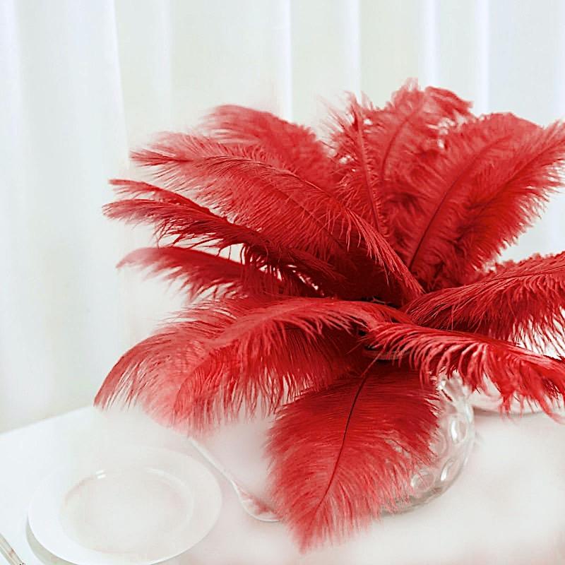 12 pcs 13 - 15 inches Genuine Ostrich Feathers