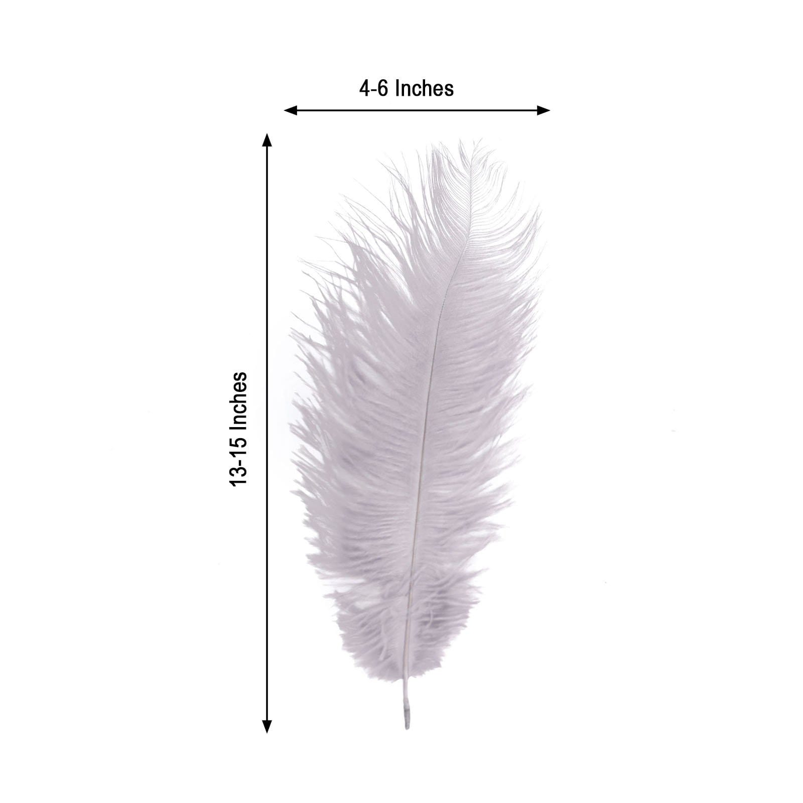 12 pcs 13 - 15 inches Genuine Ostrich Feathers