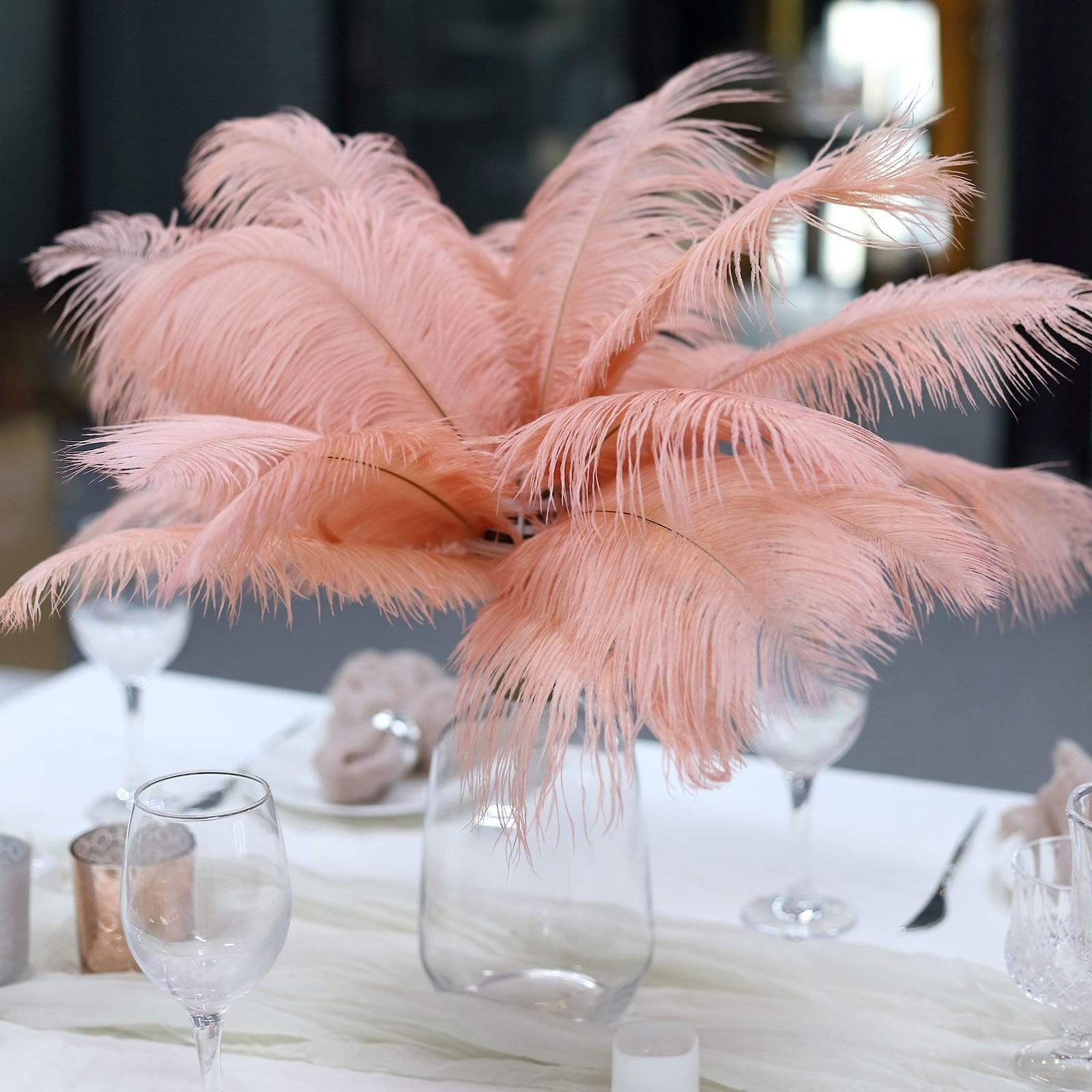 12 pcs 13 - 15 inches Genuine Ostrich Feathers