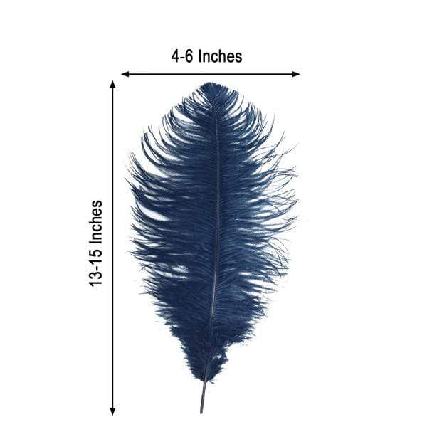 12 pcs 13 - 15 inches Genuine Ostrich Feathers