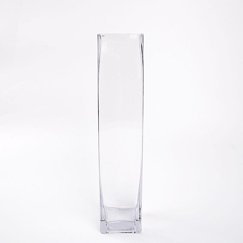 12 pcs Clear Glass Square Block Vases Centerpieces