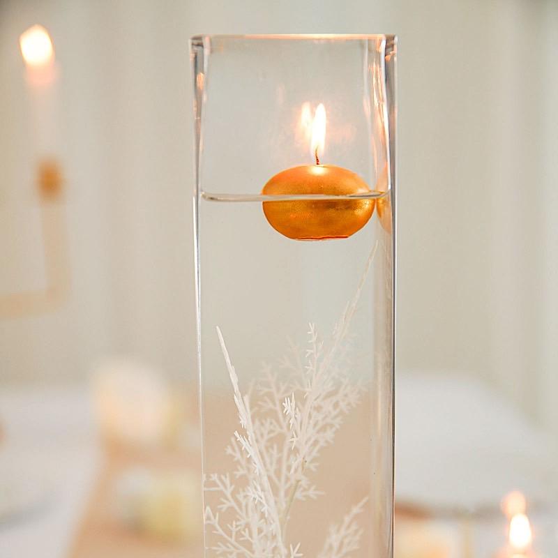 12 pcs Clear Glass Square Block Vases Centerpieces