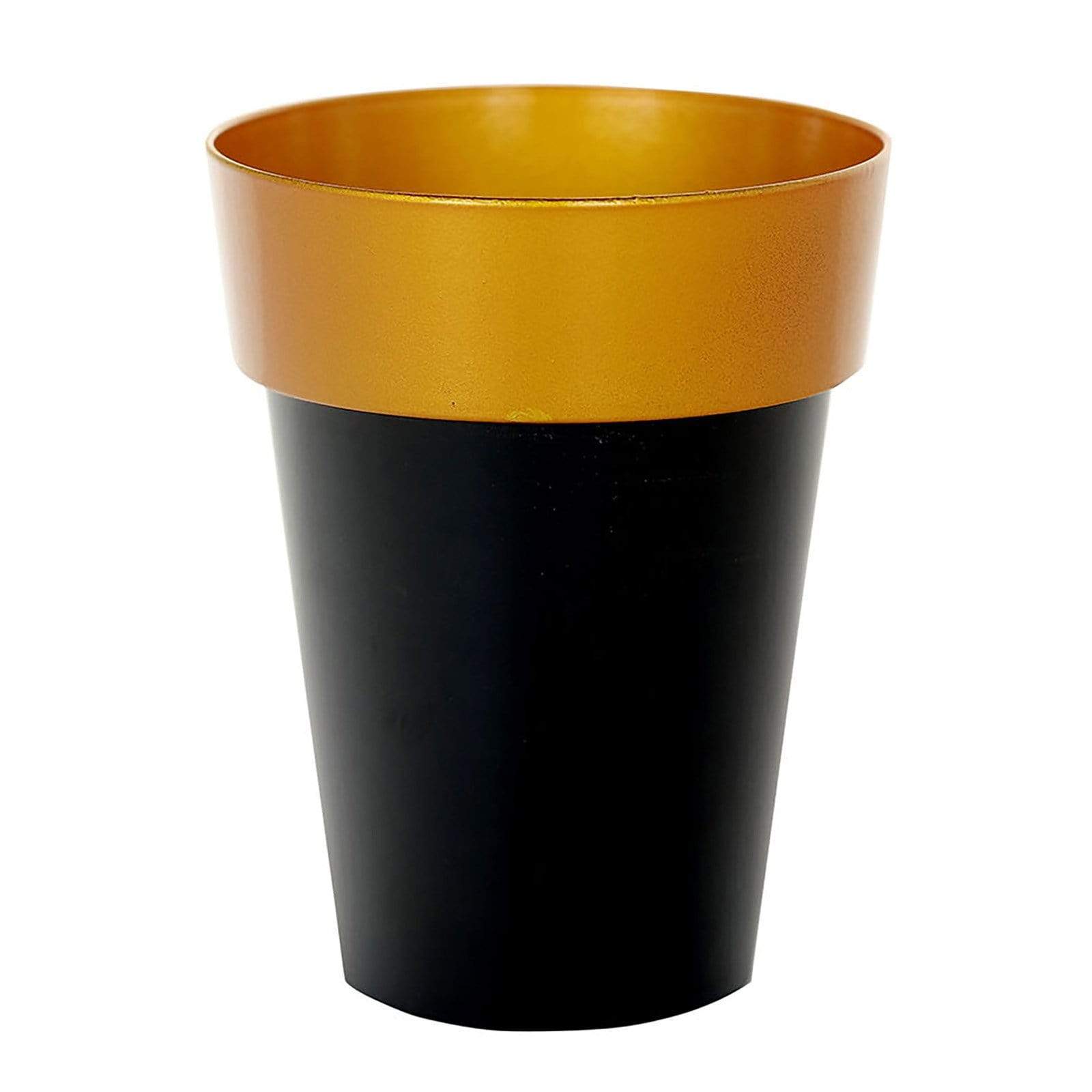 2 pcs 6 in tall Metallic Round Plastic Flower Plant Pots