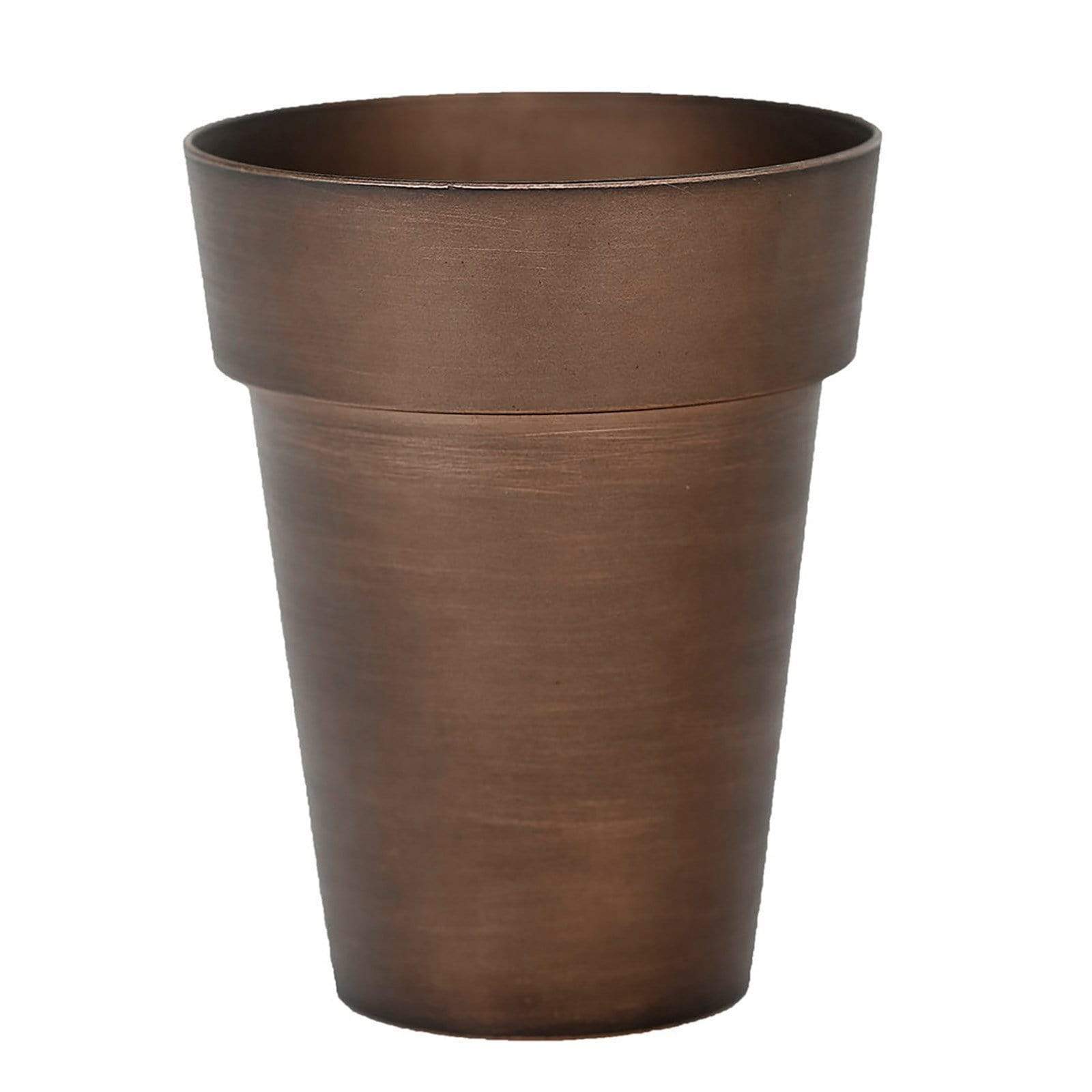 2 pcs 6 in tall Metallic Round Plastic Flower Plant Pots
