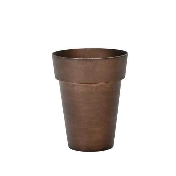 2 pcs 6 in tall Metallic Round Plastic Flower Plant Pots