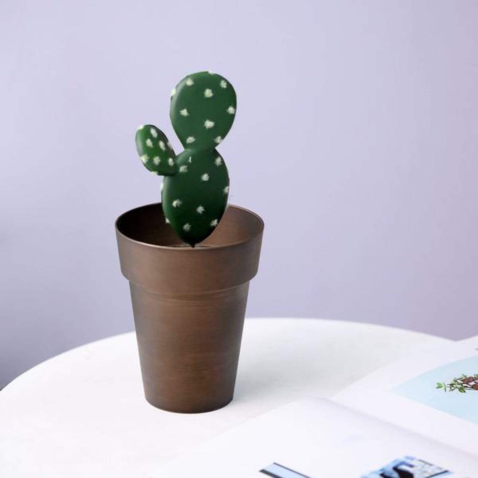 2 pcs 6 in tall Metallic Round Plastic Flower Plant Pots
