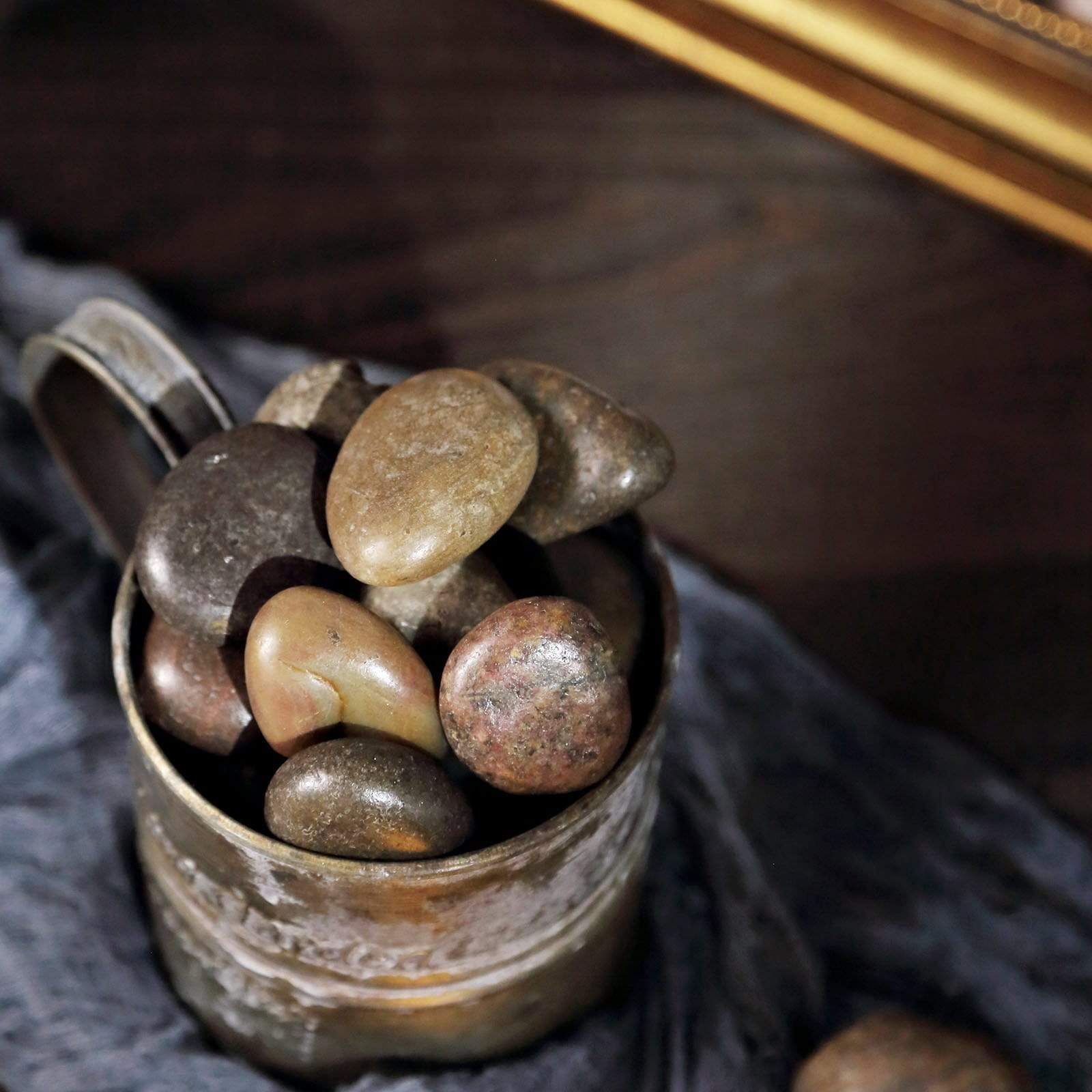 2 lbs Assorted Brown Natural Gravel Pebble Stones Vase Fillers