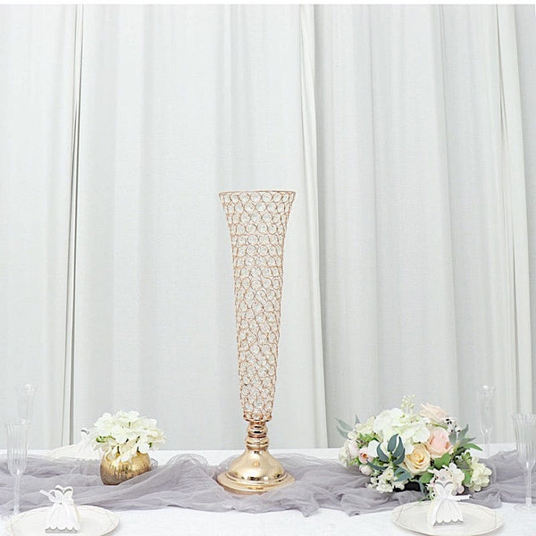 BalsaCircle Gold 38 Curvy Metal Flower Arch Display Stand Table  Centerpiece Party Events Decorations Supplies