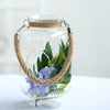 2 pcs 9.5" tall Clear Glass Hanging Votive Candle Holder Centerpiece Vases