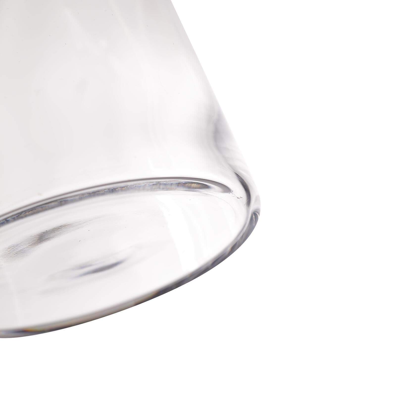 2 pcs Large 12 in tall Clear Glass Vases with Tapered Neck