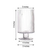 2 pcs Large 9 in tall Clear Glass Vases with Ribbed Design