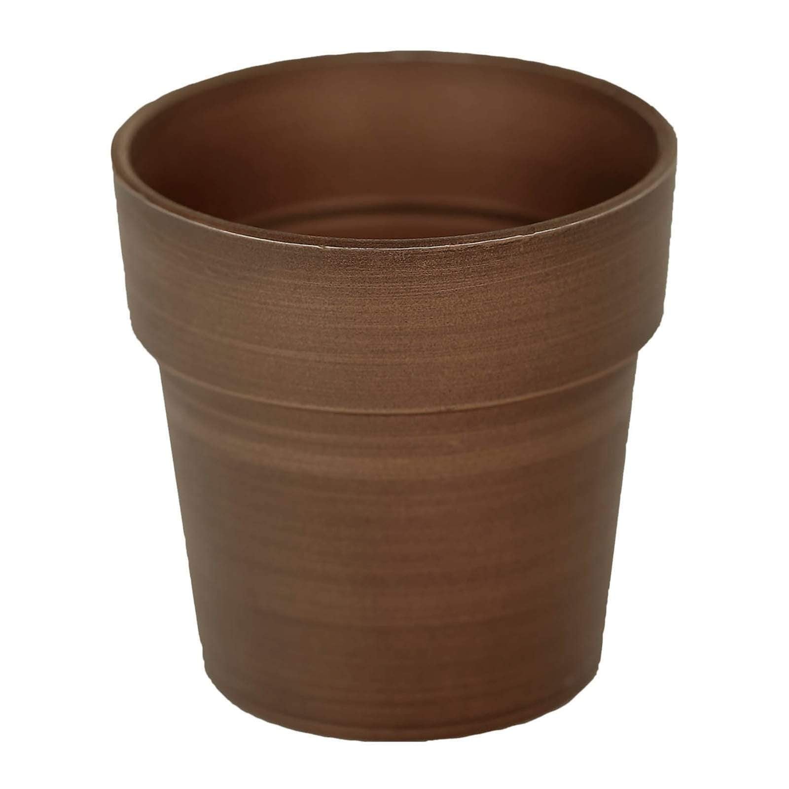 3 pcs 3 in tall Metallic Round Plastic Flower Plant Pots