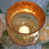 3 pcs Clear with Gold Hurricane Glass Candle Holders Vases