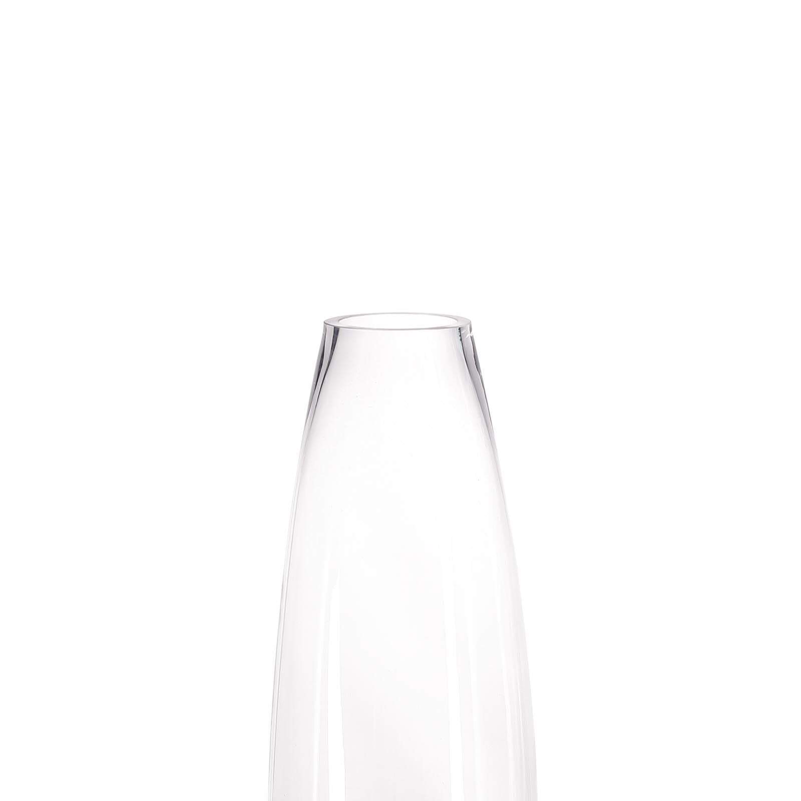 31 inch tall Cylindrical Clear Glass Vase