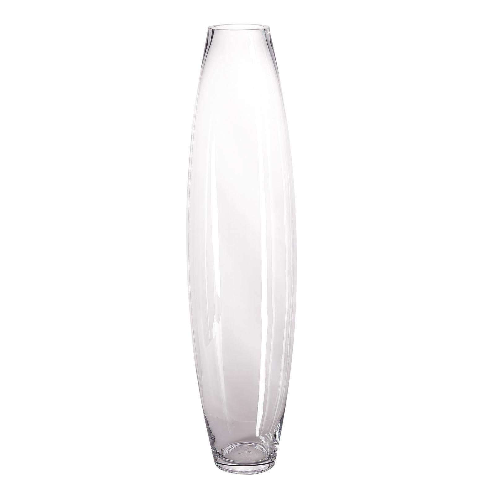 31 inch tall Cylindrical Clear Glass Vase
