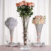 4 pcs 15" tall Clear Glass Trumpet Centerpiece Vases