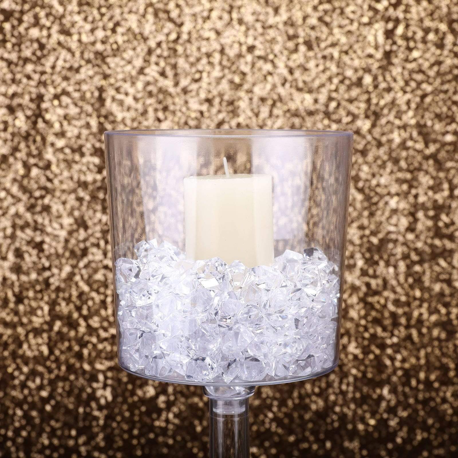 4 pcs 18 in. Clear Plastic Vases Cups Centerpieces