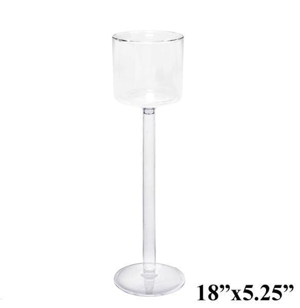 4 pcs 18 in. Clear Plastic Vases Cups Centerpieces