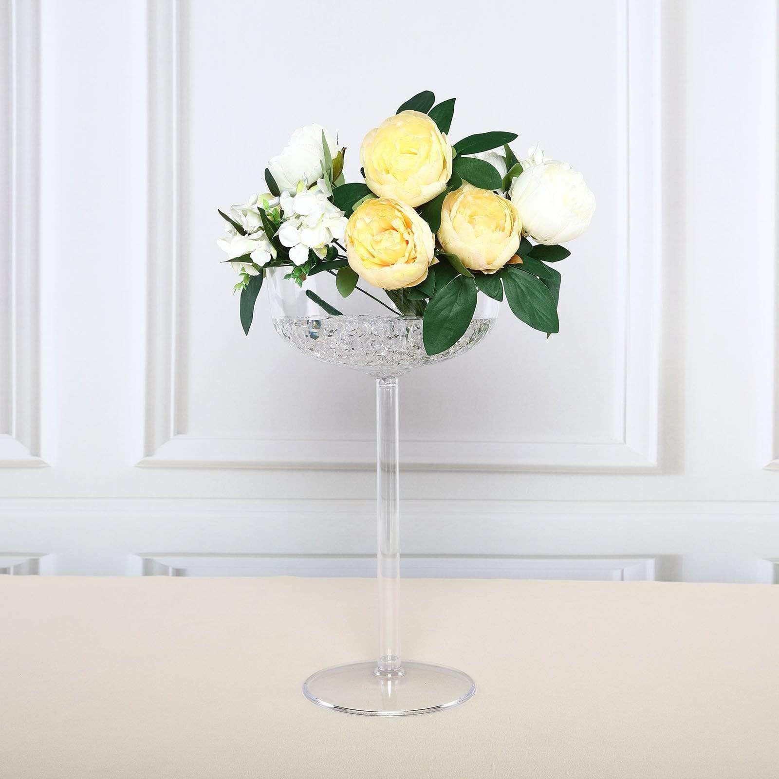 4 pcs 18 in. Clear Plastic Vases Stands Centerpieces