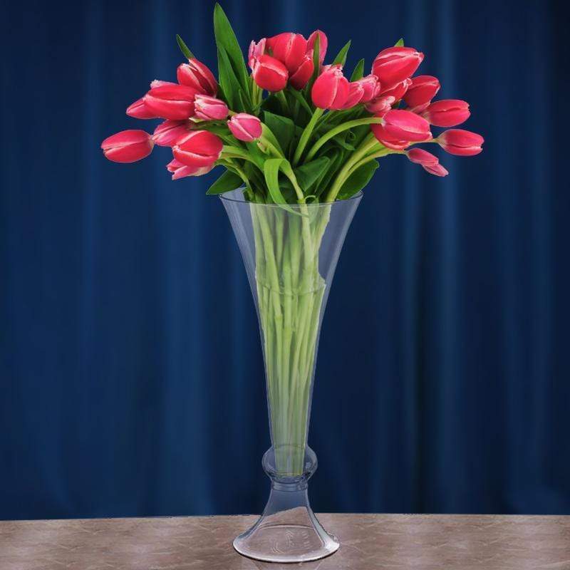 4 pcs Clear Glass Trumpet Centerpiece Vases