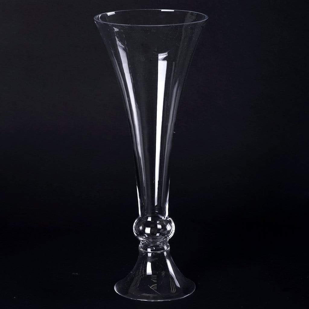 4 pcs Clear Glass Trumpet Centerpiece Vases