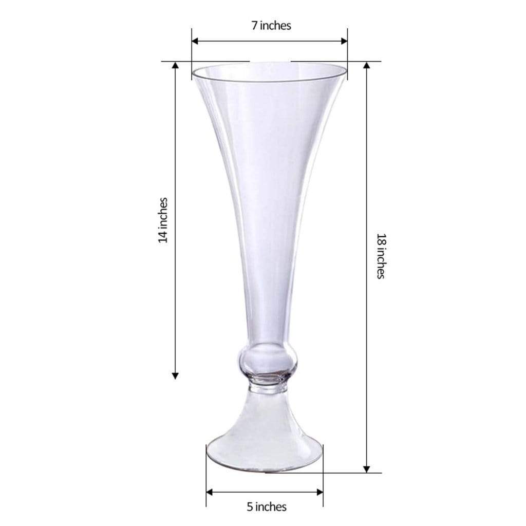 4 pcs Clear Glass Trumpet Centerpiece Vases