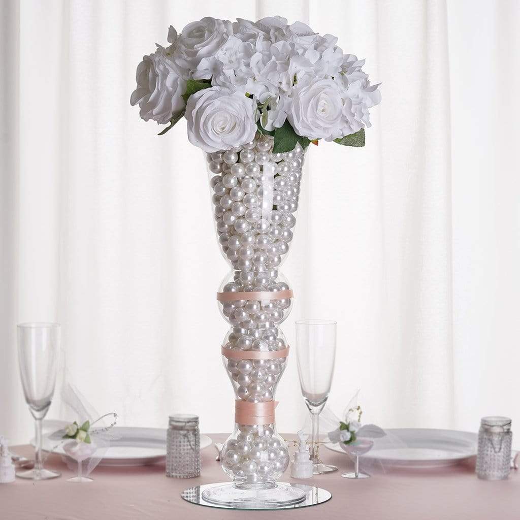4 pcs Clear Glass Trumpet Centerpiece Vases
