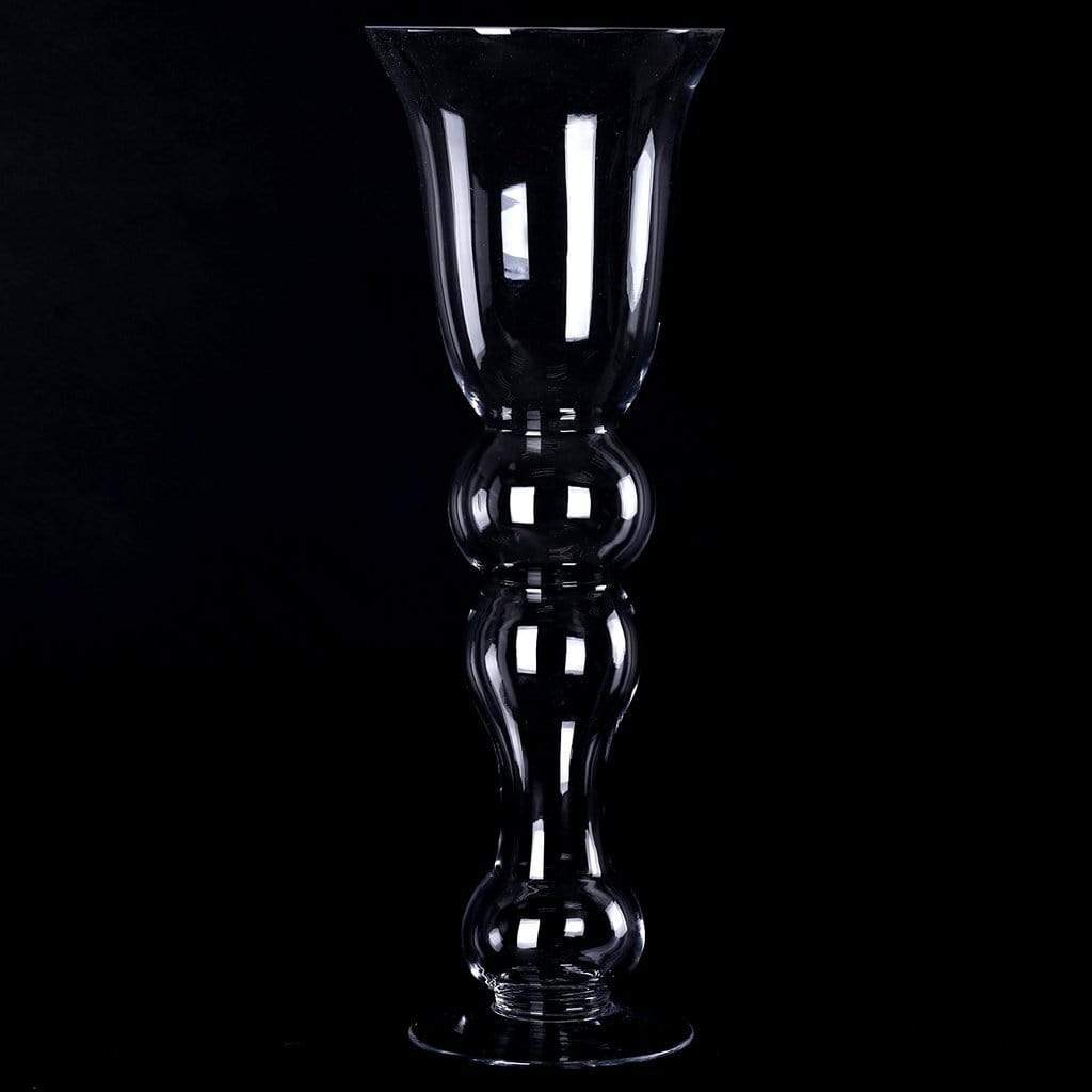 4 pcs Clear Glass Trumpet Centerpiece Vases