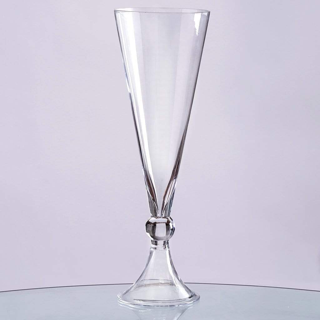 4 pcs Clear Glass Trumpet Centerpiece Vases