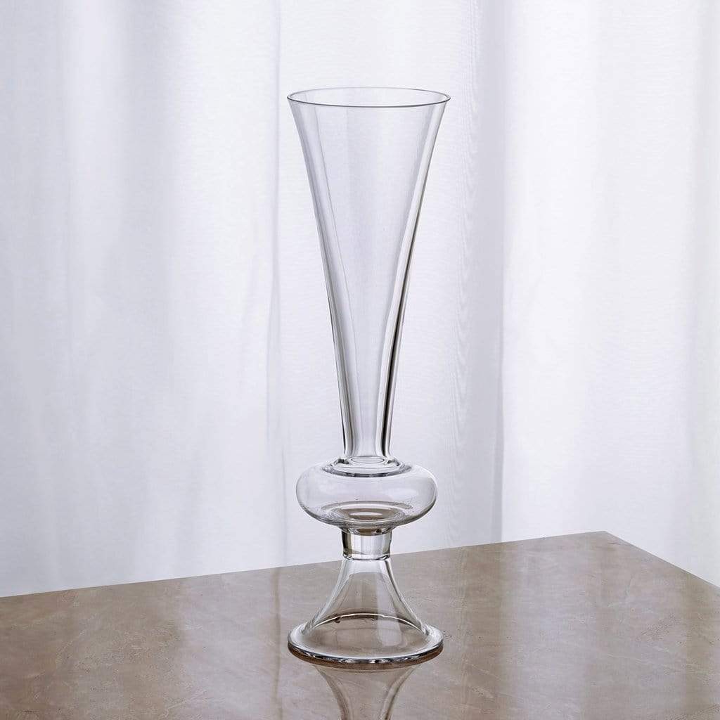 4 pcs Clear Glass Trumpet Centerpiece Vases