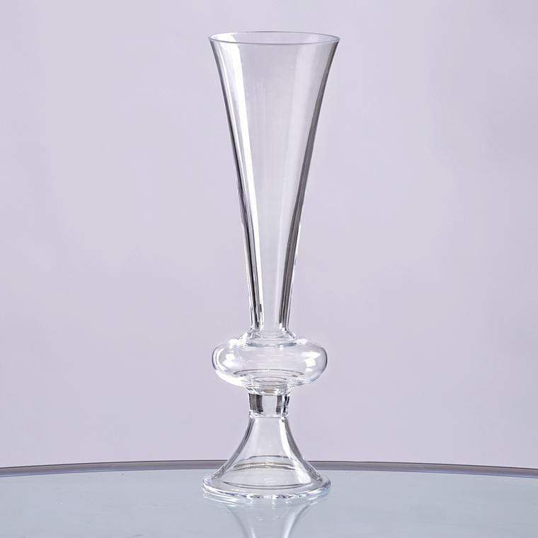 4 pcs Clear Glass Trumpet Centerpiece Vases