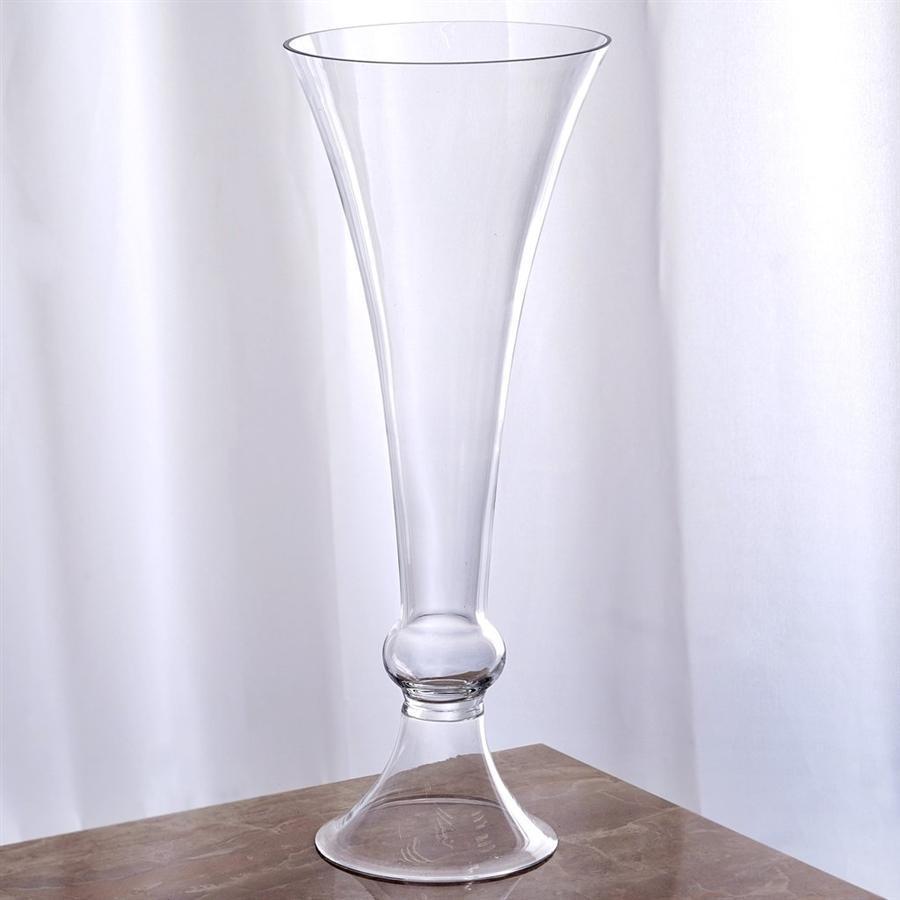 4 pcs Clear Glass Trumpet Centerpiece Vases