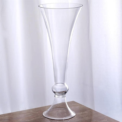 4 pcs Clear Glass Trumpet Centerpiece Vases