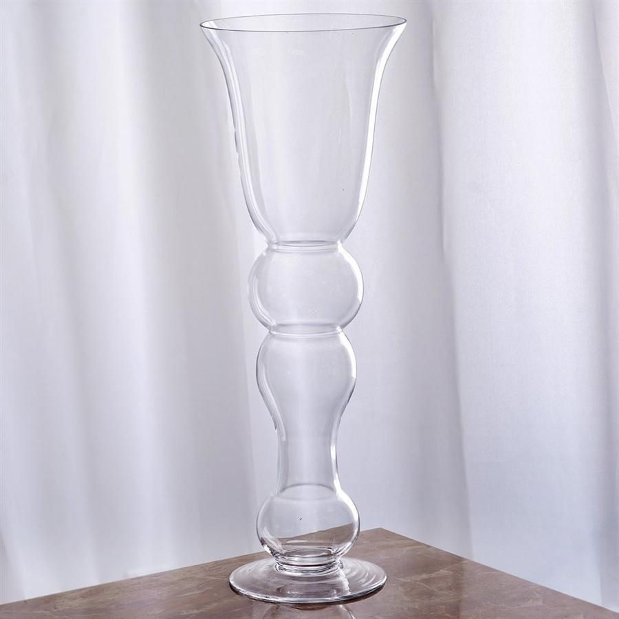 4 pcs Clear Glass Trumpet Centerpiece Vases