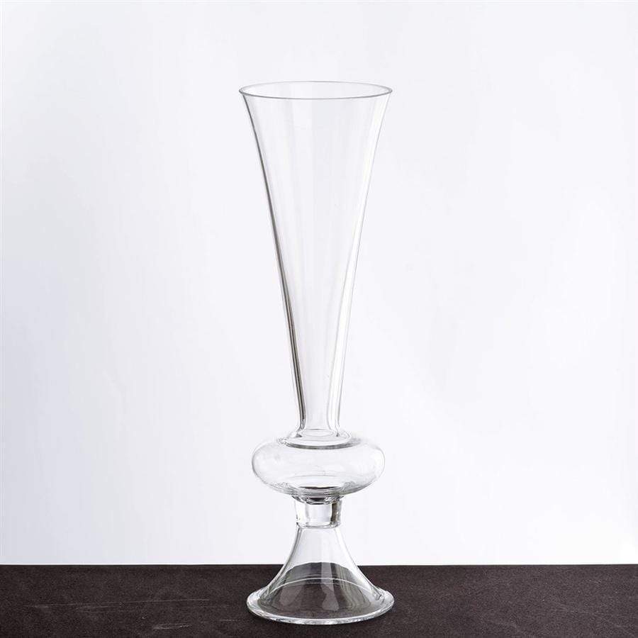 4 pcs Clear Glass Trumpet Centerpiece Vases