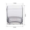 4" tall Clear Glass Cube Centerpiece Vase
