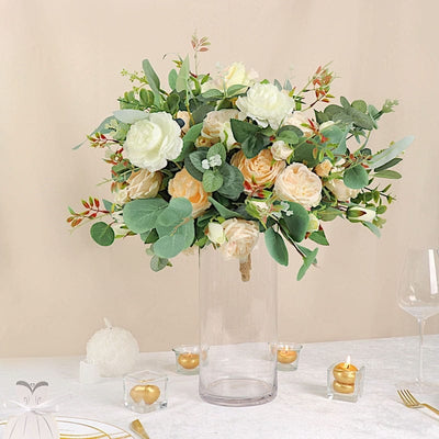6 pcs 12 in tall Clear Glass Cylinder Centerpieces Vases