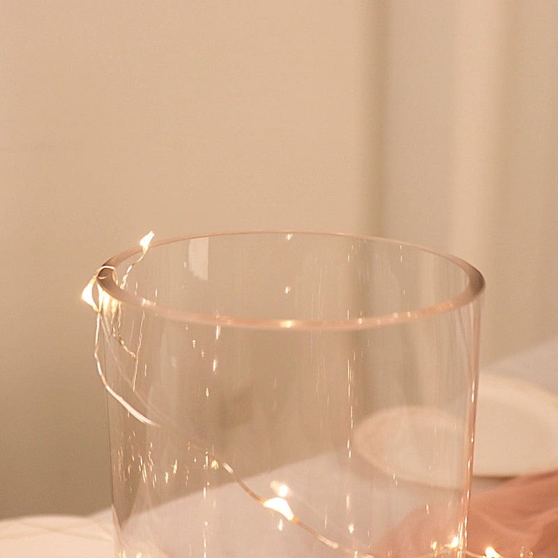 6 pcs 12 in tall Clear Glass Cylinder Centerpieces Vases
