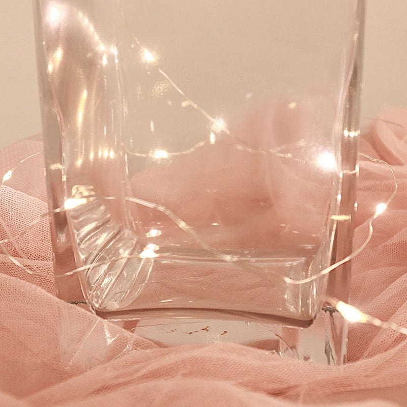 6 pcs Clear Glass Square Block Vases Centerpieces