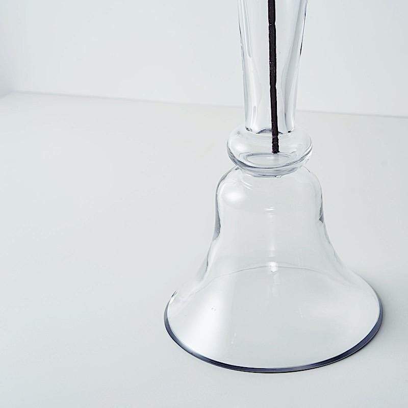 Clear 40 in tall Reversible Glass Trumpet Vases Centerpieces
