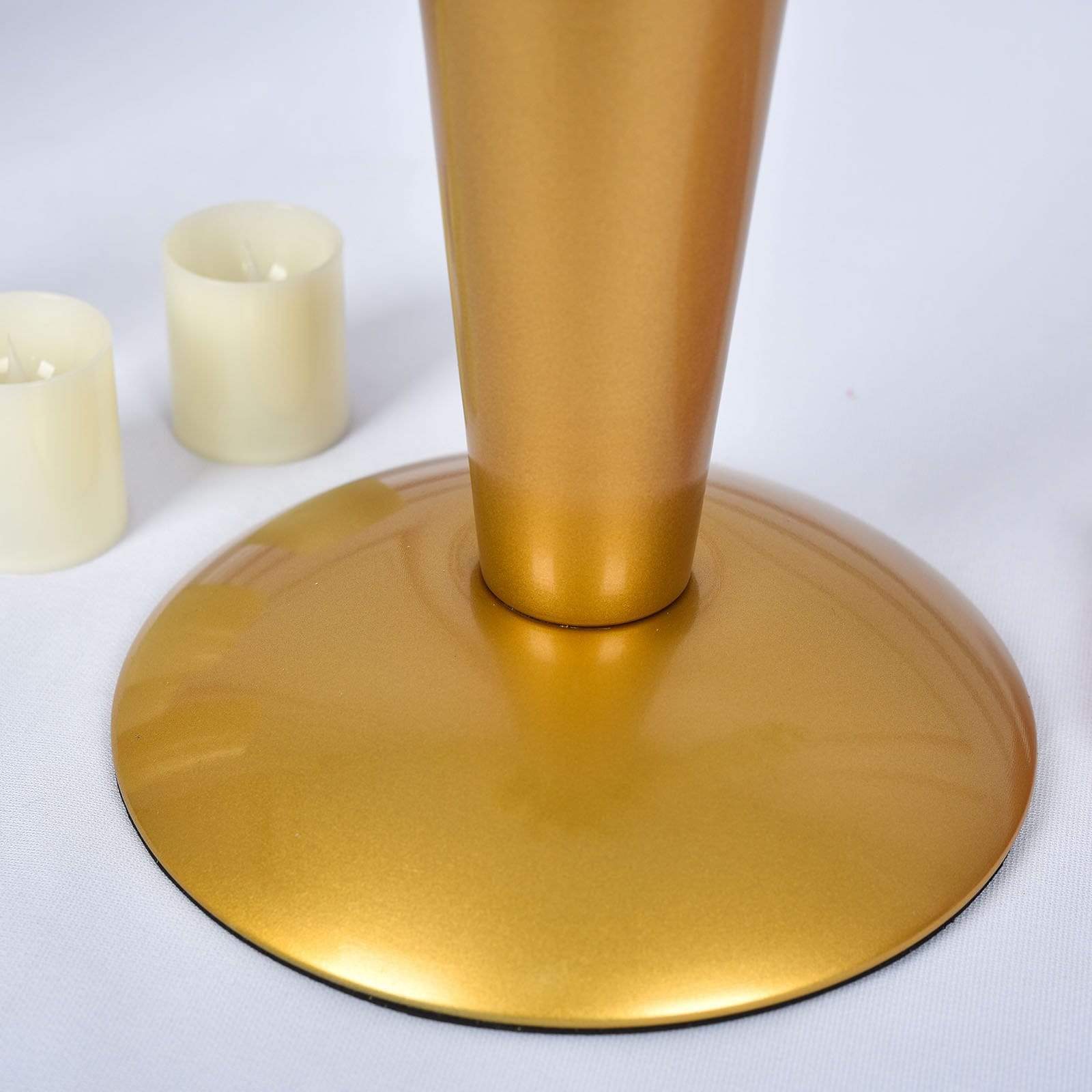 Metal Trumpet Flower Vase Centerpiece